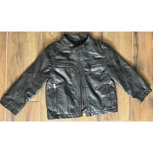 Urban Republic Pleather Jacket Size 3T Dark Gray